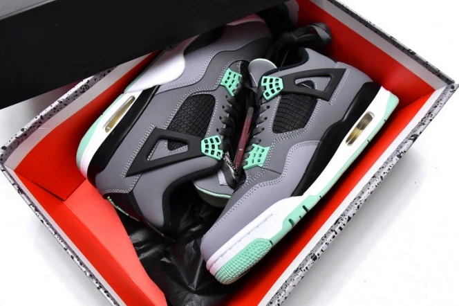 Cheap TBkick Green Glow Jordan Retro 308497-033 4 Air 0819